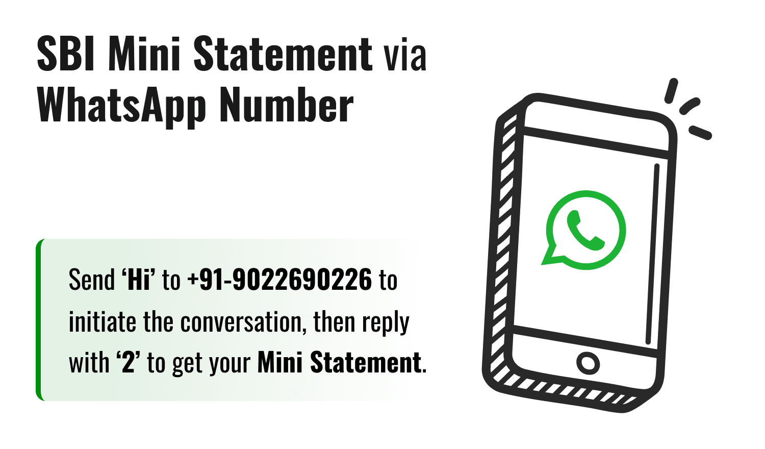 SBI Mini Statement via WhatsApp Number